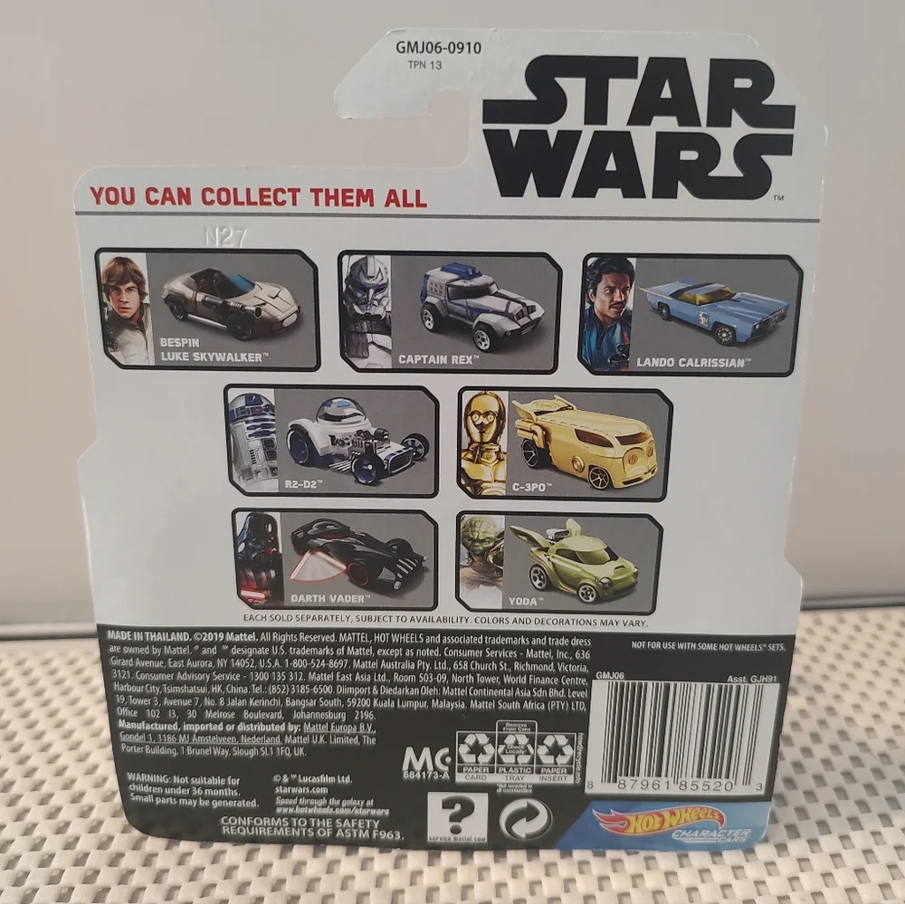 Hot Wheels Character Cars Stormtrooper Star Wars Die-Cast NWT Empire Strikes Bac